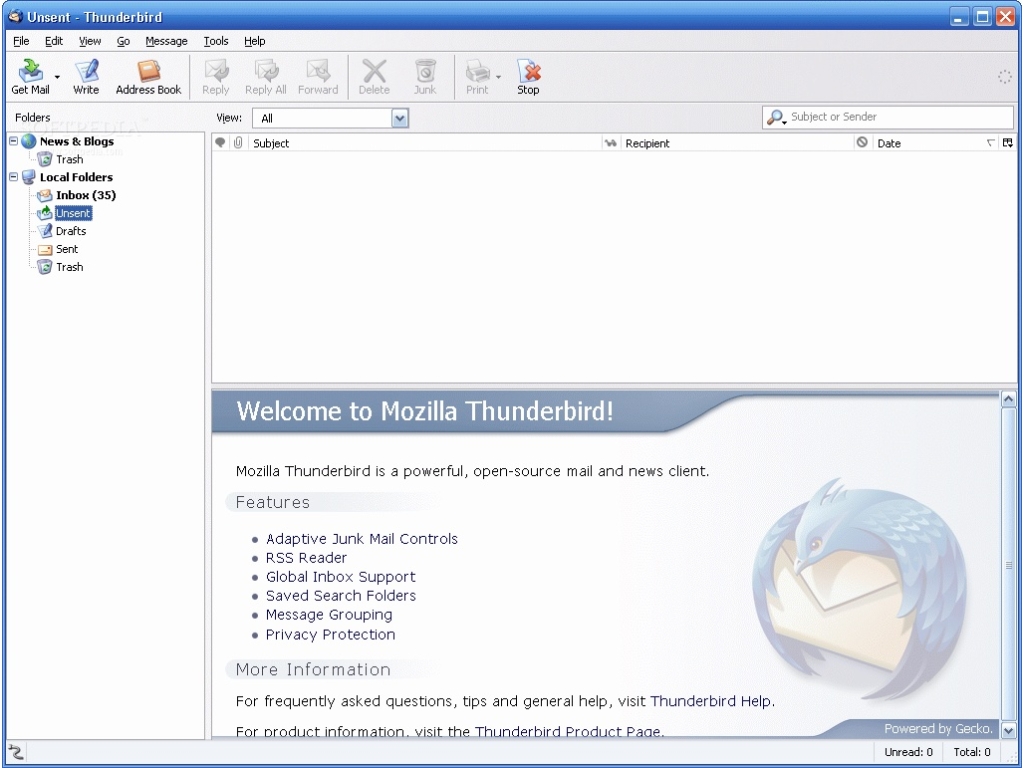 could not find the mozilla runtime thunderbird