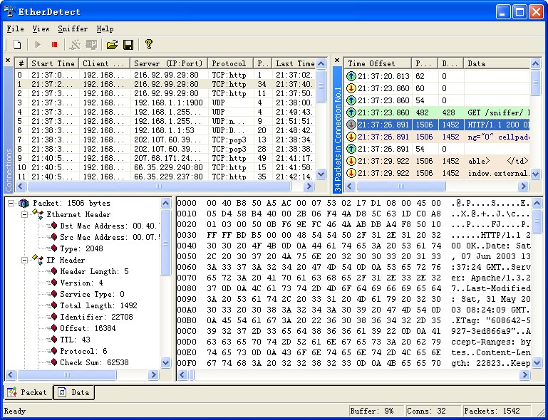wireshark packet sniffer tool
